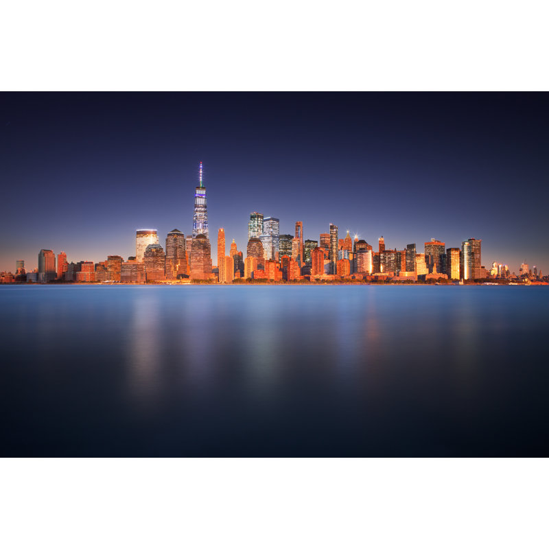 Skyline New York Timelapse Print by Frank Peters, 17.25" H x 21.25" W x 0.875" D