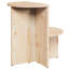 Coffee Table Solid pine wood Rustic Tables Round Indoor Pine Natural-1455999743