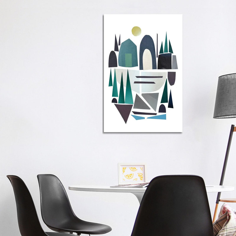 Full Moon - Blue by Dan Hobday - Wrapped Canvas Print, 101.6 cm H x 66.04 cm W x 3.175 cm D