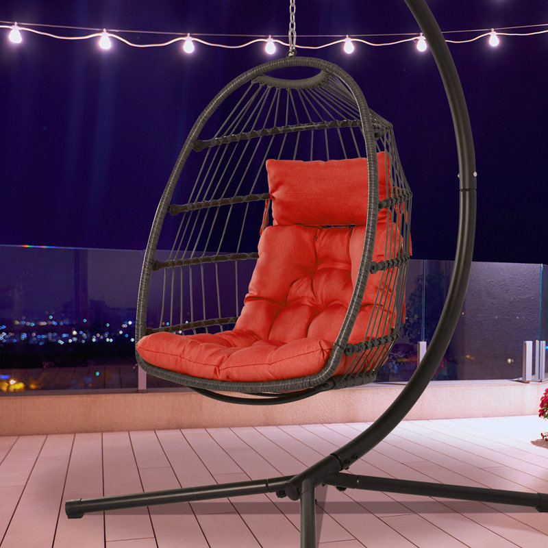 Buckman Foldable Porch Swing, Red