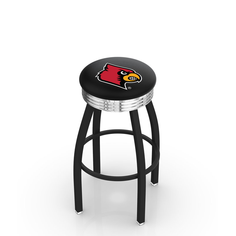 Tabouret de bar Logo Series, Tabouret de comptoir (siège d'une hauteur de 25 p, Chrome soudé solide, University of Louisville
