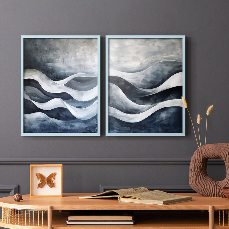 ABSTRACT Series CDLxxv - reproduction encadrée de qualité supérieure - prête à être accrochée - aucun clou requis - aucun clou requis