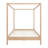 Solid Wood King Size Canopy Bed Frame Four Poster Platform Bed With Slats Support, No Box Spring Needed, Natural-267455631-239097821