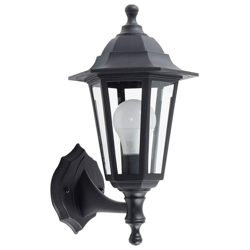 Antwaan Matte Black Outdoor Wall Lantern