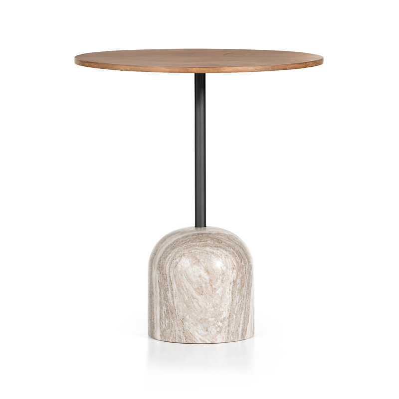 Fay Round Solid Oak Dining Table, 42" H x 32" W x 32" D