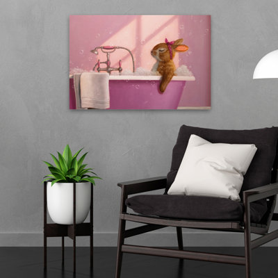 The Bubble Bath - Children Animals Novelty Urban And Pop Surrealism Art