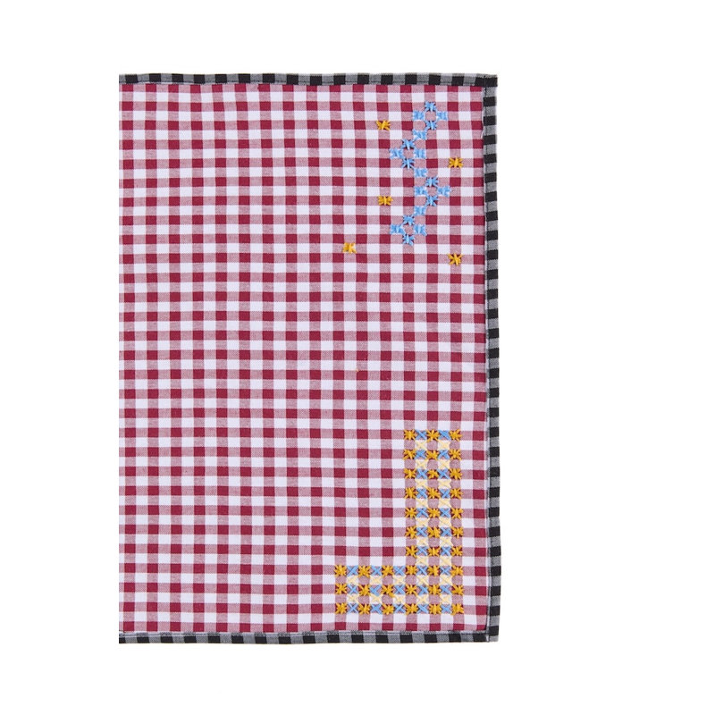 Ensemble de table brodé S/2 Estrellas, Bourgogne
