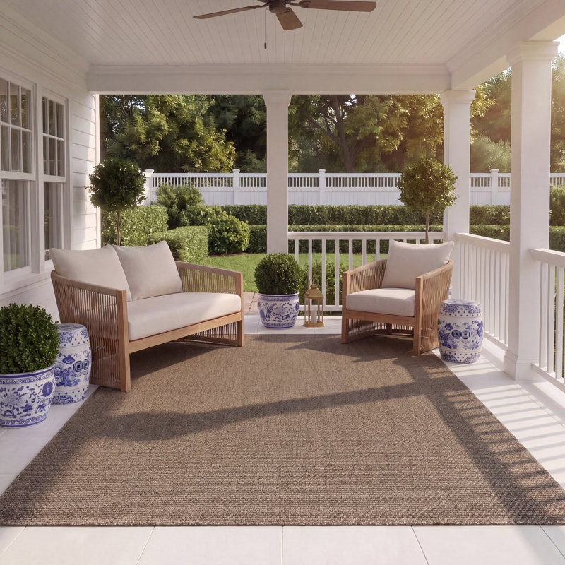 Tapis d'intérieur / extérieur de couleur unie Sisal, Rectangle 9 pi x 12 pi