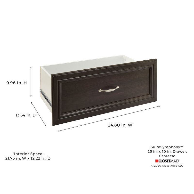 Tiroir SuiteSymphony 25 po x 10 po, Espresso