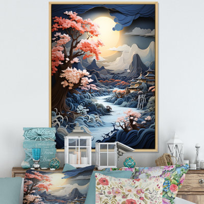 Serenity Lake Storm Moonlight sur toile