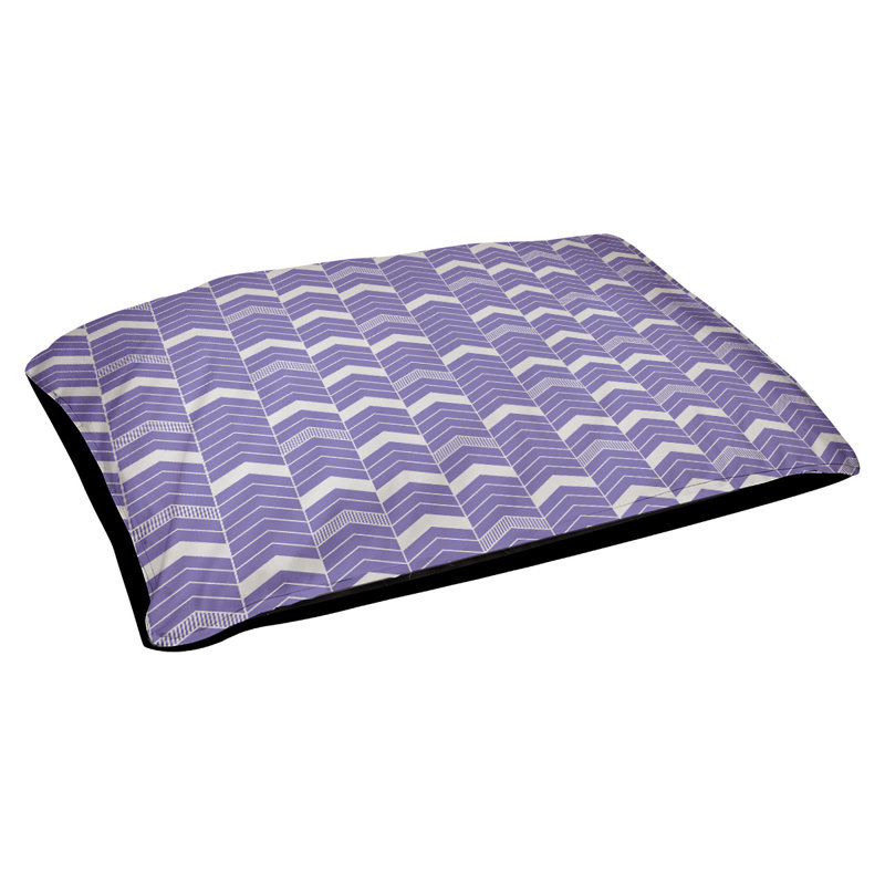 Coussin d'extérieur pour chien Chelan, Moyen (l 40 po x P 6,5 po x H 30 po), Violet / gris