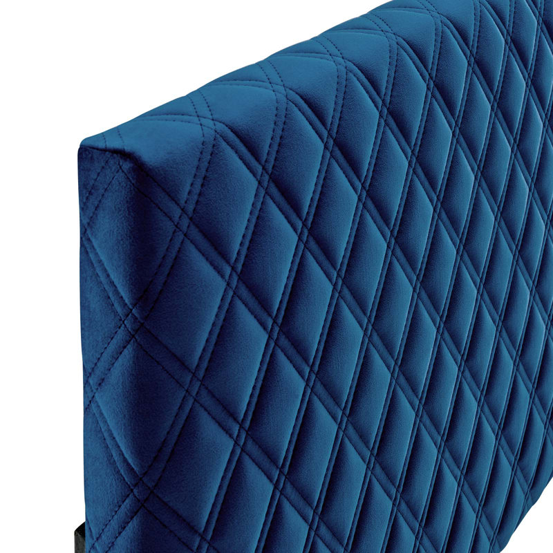 Angela Performance Velvet Headboard, Charcoal, King