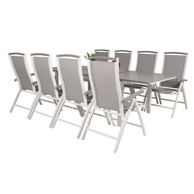 Faiyaz 8 - Person Patio Dining Set with Extendable Rectangular Table