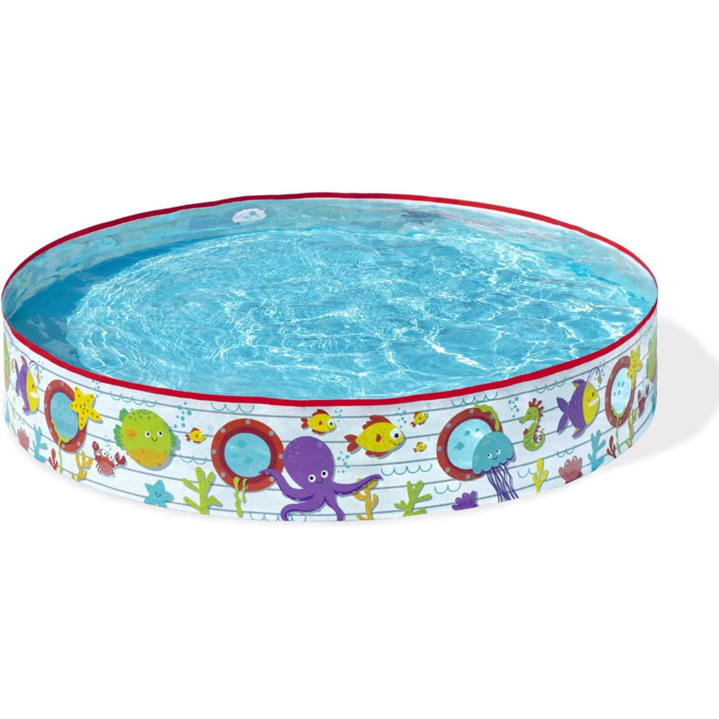 Vinyl Round Inflatable Pool 25cm H x 152cm W x 152cm L
