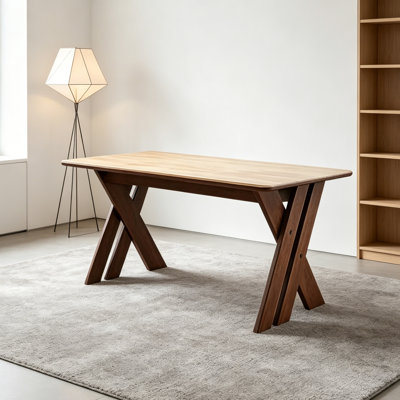 Bureau multifonctionnel en bois massif Durable Rock Slab