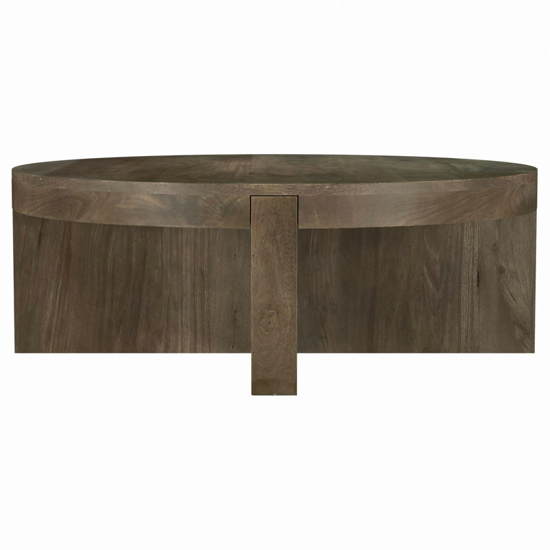 Round Solid Mango Wood Coffee Table