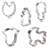 CookieCutter.com 5 -Piece Non-Stick Cookie Cutter