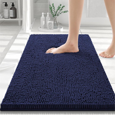 Djenkely Chenille Non-Slip Bath Rug