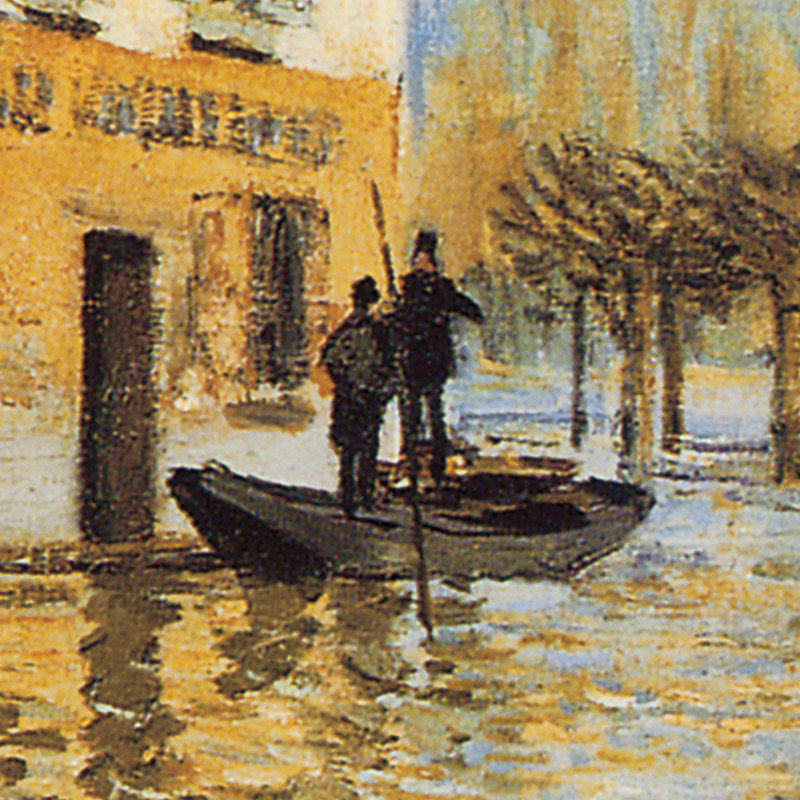 «L'inondation a Port-Marly, 1876» par Alfred Sisley, reproduction d'art encadrée, H 38 po x l 45 po x P 1,125 po