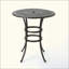 Table de bar en fonte d'aluminium avec motif en treillis et porte-parapluie pour un repas en plein air élégant