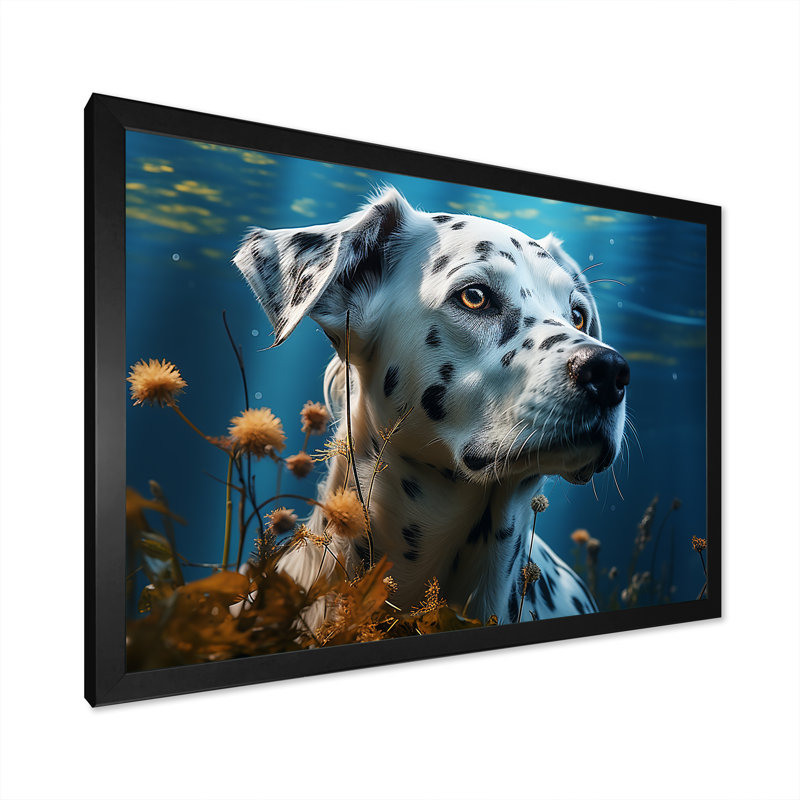 «Dalmatian Dream» sur impression sur toile, Cadre d'angle fermé noir, H 24 po x l 32 po x P 1 po