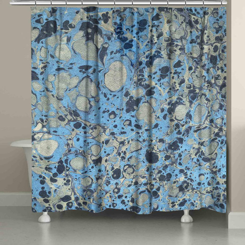 Rideau de douche simple marbré Hartsell