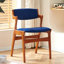 Chaise d'appoint bleue rembourrée (ensemble de 2)-102274563