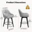  Tabourets de bar pivotants de 26 po à hauteur de comptoir avec pieds en métal - gris (ensemble de 2)-114599414-114599412
