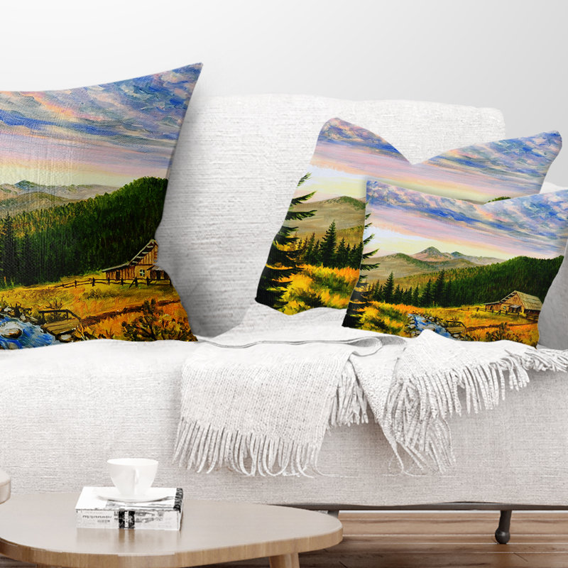 Landscape Reversible Throw Pillow