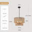 Lustre cylindrique bohémien à 5 lumières avec hauteur réglable et intensité variable-978498487-1002546169