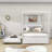 Full Size Canopy Bed With Headboard and Twin Size Trundle-87981771