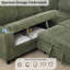 Canapé-lit modulaire convertible en L à 5 places avec lit escamotable, rangement dissimulé et chargement USB-1635614977
