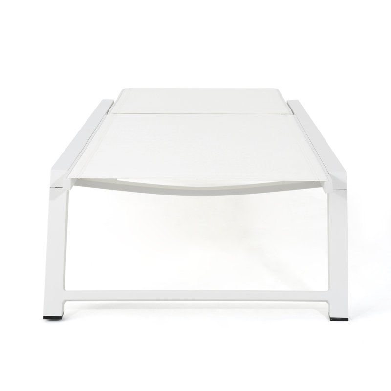 Petrie Outdoor Chaise Lounge Set, White