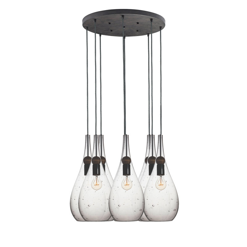Earth Chandelier, 108" H x 18" W x 18" D, Matte Black