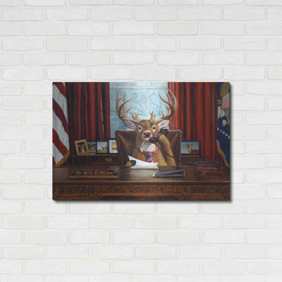 «The Buck Stops Here» par Lucia Heffernan - peinture sur métal sans cadre