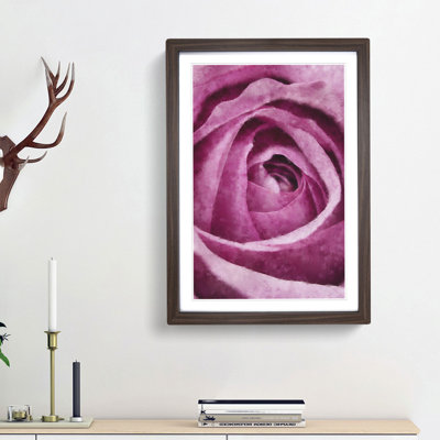 The Heart of a Pink Rose - Picture Frame Painting Print