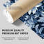 «Botanical Navy», style William Morris, motif damassé I, reproduction d'art classique sans cadre-2042997601