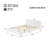 Pine Solid Wood Queen Size Bed, Solid and Stable , No Box Spring Needed, White Color-552052013