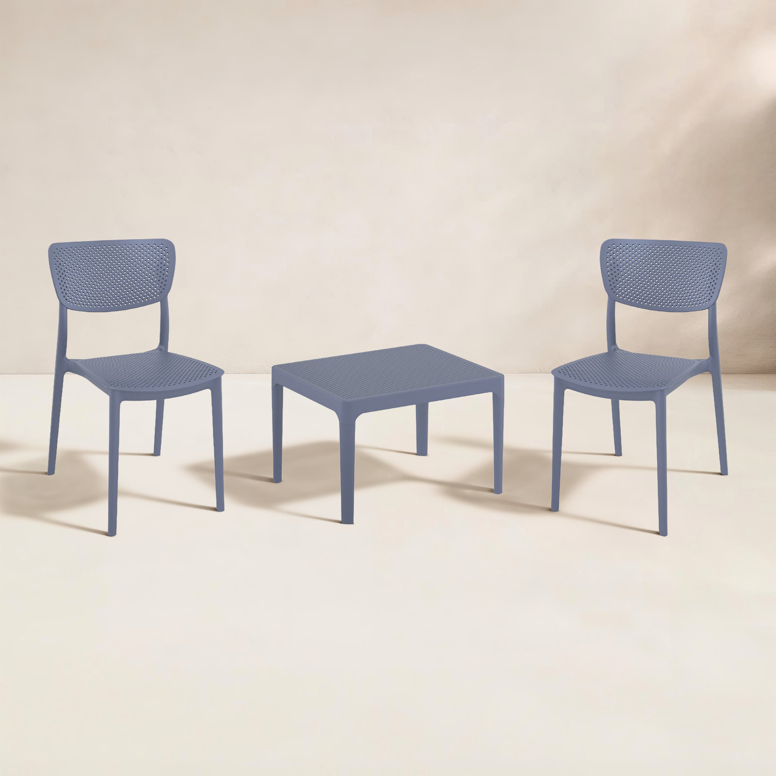 Farrah 2-Person Patio Seating Group, Dark Gray