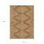 Tapis extérieur lavable géométrique 10 pi x 14 pi cuivre et beige