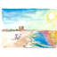 Lonely Beach Time In Fort Myers Florida Print by Martina Bleichner-71199651-71199652