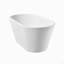 Baignoire autoportante en acrylique, baignoire autoportante ovale avec drain chromé Toe-Tap et trop-plein rainuré classique, certifié Cupc, blanc brillant