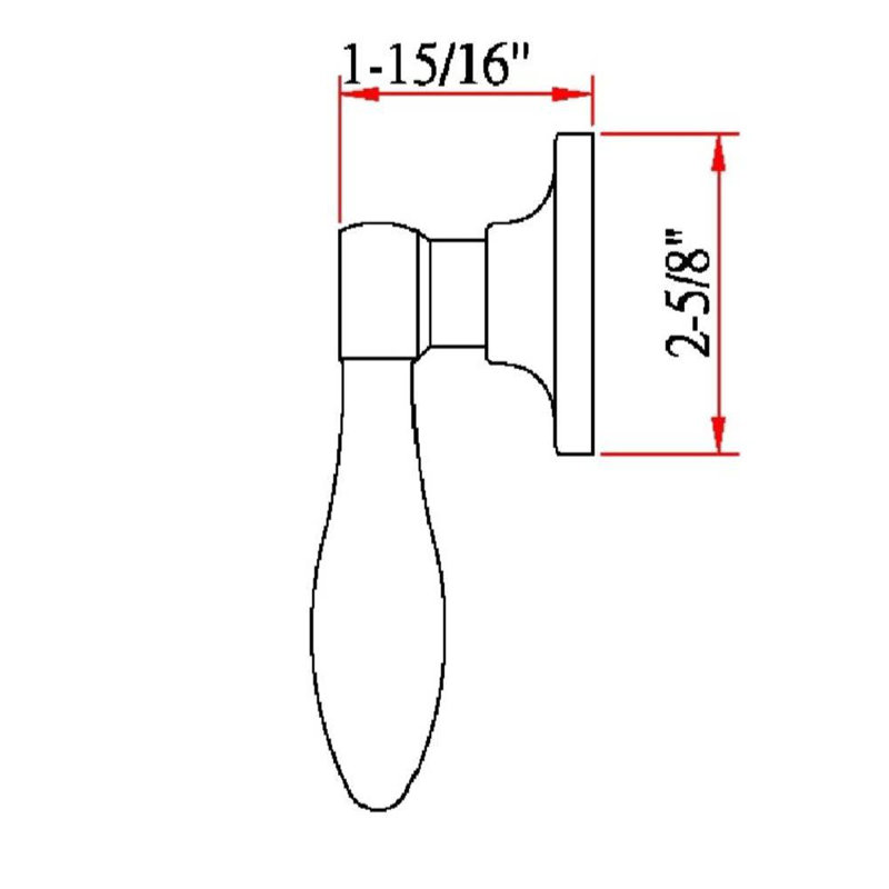 Springdale Single Dummy Door Lever, Matte Black