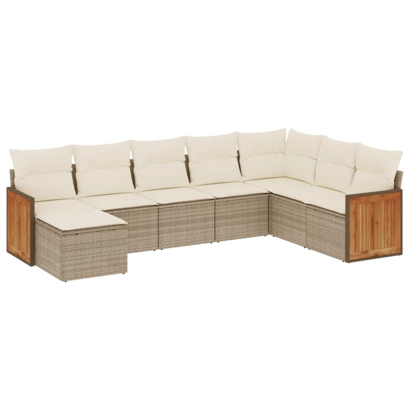 Ensemble de canapé de jardin Vidaxl beige