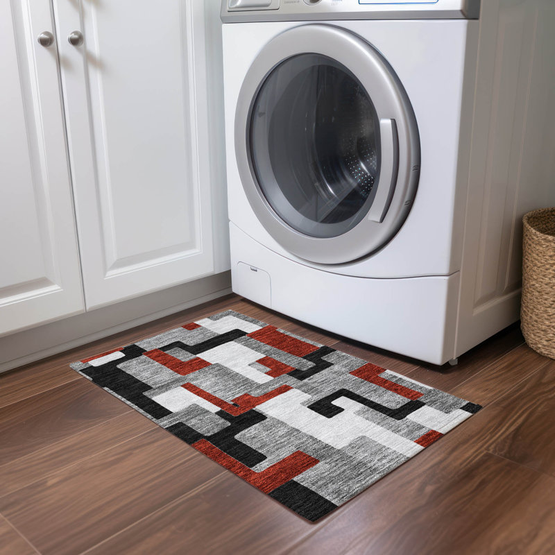  Tapis intérieur / extérieur antidérapant Chayden, Rectangle 1 pi 8 po x 2 pi 6 po