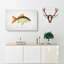 Illustration of a Goldfish by F.E. Clarke - Wrapped Canvas Painting Print-55359323