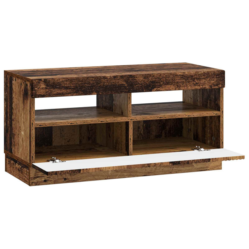 TV Stand, 40cm H x 81cm W x 35cm D, Old Wood