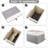  Grey & White Linen Storage Bins - Foldable, Stackable Organizer With Lids, Multi-Purpose For Home