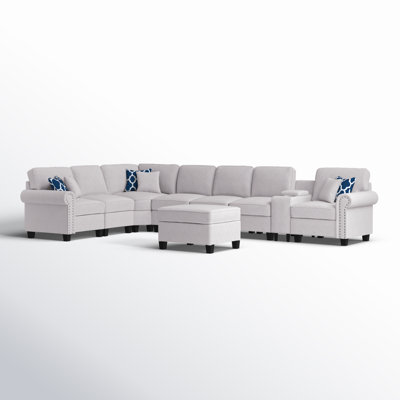 Canapé modulaire réversible en coin avec repose-pieds de 149,8 po Kitterman