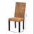 Braydyn Solid Wood Seagrass and Mahogany wood Side Chair in Dark Brown